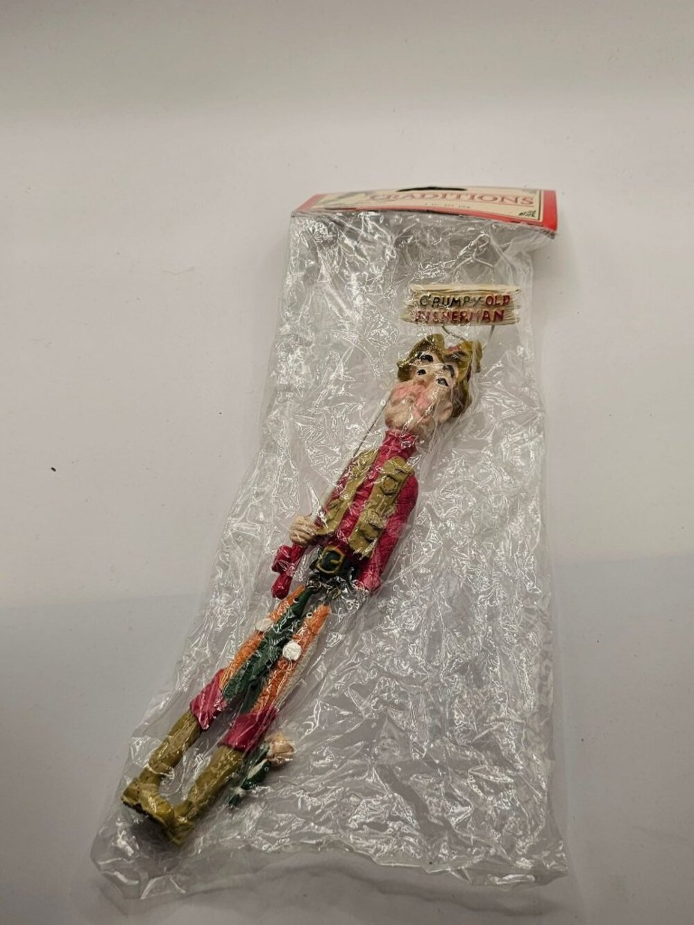 Grumpy Old Fisherman Resin Ornament By Traditions New In Package‎ AS IS